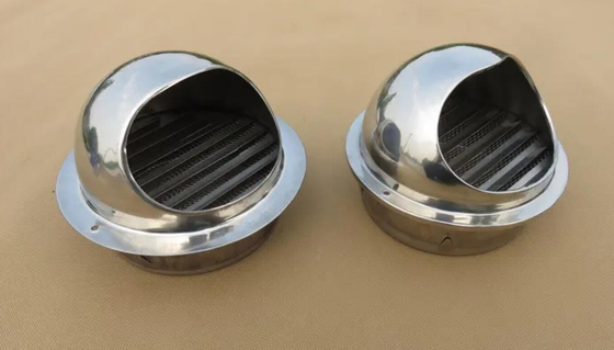 Edelstahl-Belüftungs-Auspuff-Grill-wasserdichte Belüftungsöffnungs-Kappe 3" 50MM Edelstahl 304