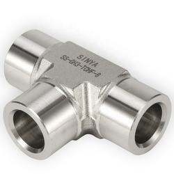 Legierter Stahl-stellen geschmiedete T-Stück SS316/304 Fitting im China-Edelstahl-Hülse mit Innengewinden-Schweißung Gleichgestellt-T-Stück Techn her