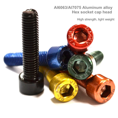 Befestiger-Lärm 912 M3 M4 X 16 St. schwarzer grüner farbiger anodisierter Allen Bolt Aluminum Screws Millimeter-Hexen-M5 M6 M36x2