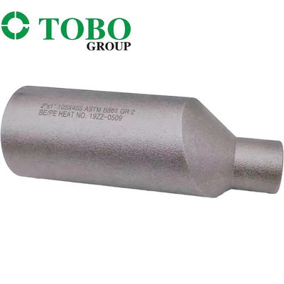 Geschmiedeter Fittings-legierter Titanstahl ASTM B861 GR2 2&quot; x 1&quot; legierungs-Gesenk-Nippel SCH10S x SCH40S Titan