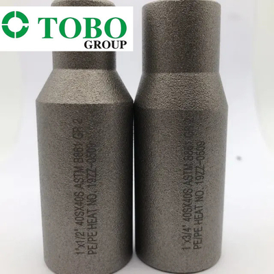 Geschmiedeter Fittings-legierter Titanstahl ASTM B861 GR2 2&quot; x 1&quot; legierungs-Gesenk-Nippel SCH10S x SCH40S Titan