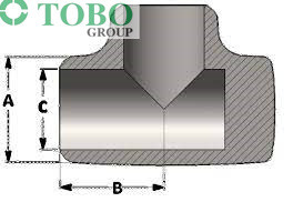 Kissen-T-Stück TOBO-hoher Qualität - 4" Sch XH A/SA234 WPB nahtlos
