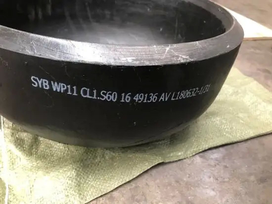 Legierter Stahl, der 10" nahtlose Stahlgeschweißte Kappe des rohr-SCH80 der Kappen-ASTM A234 WP11 passt