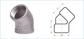 ASME B16.11 Threaded Elbow Customizable Material z.B. Kohlenstoffstahl Edelstahl NPS1/2&quot;-60&quot; Schnelle Lieferung Niedrige MOQ