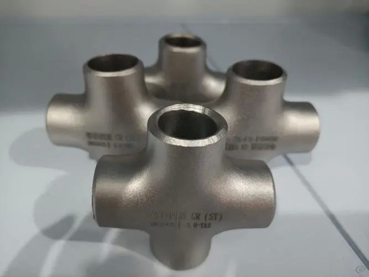 Kolben-Schweißungs-Fittings-gerade Quer4 Weisen-Querfitting der Kundenbezogenheits-Legierungs-316