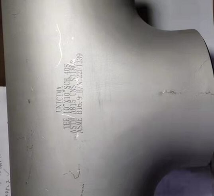 Nahtloses Kolben-Schweißens-gerades T-Stück 8" * 8" SCH-40S ASTM A403-WP316/316L ASME B16.9