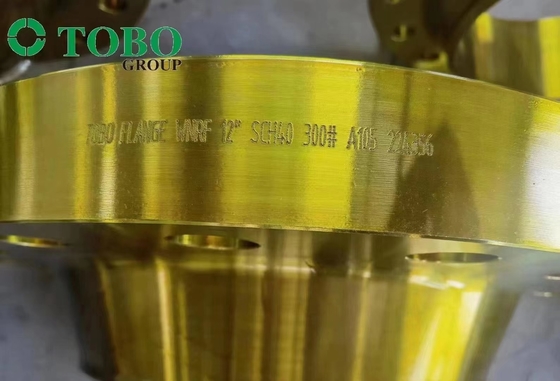 RF-QUERSTATIONS-RF-FLANSCH-BESCHICHTUNG DES TOBO-GOLDfarbflansch-A105 WN, WIE SIE BESONDERS ANFERTIGTEN