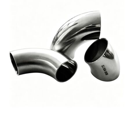 Polierter 304 Edelstahlbogen, 90-Grad-Stumpfschweißfitting für Sanitärinstallationen