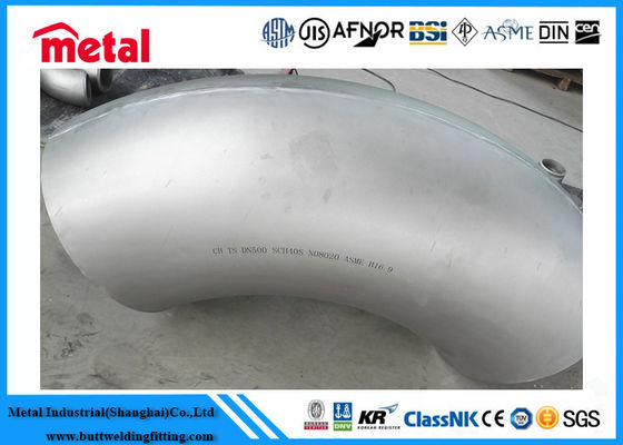 ASME B16 9 90 Grad der Nickel-Legierungs-Fittings-NO8020 stoßen LR-Legierung 20